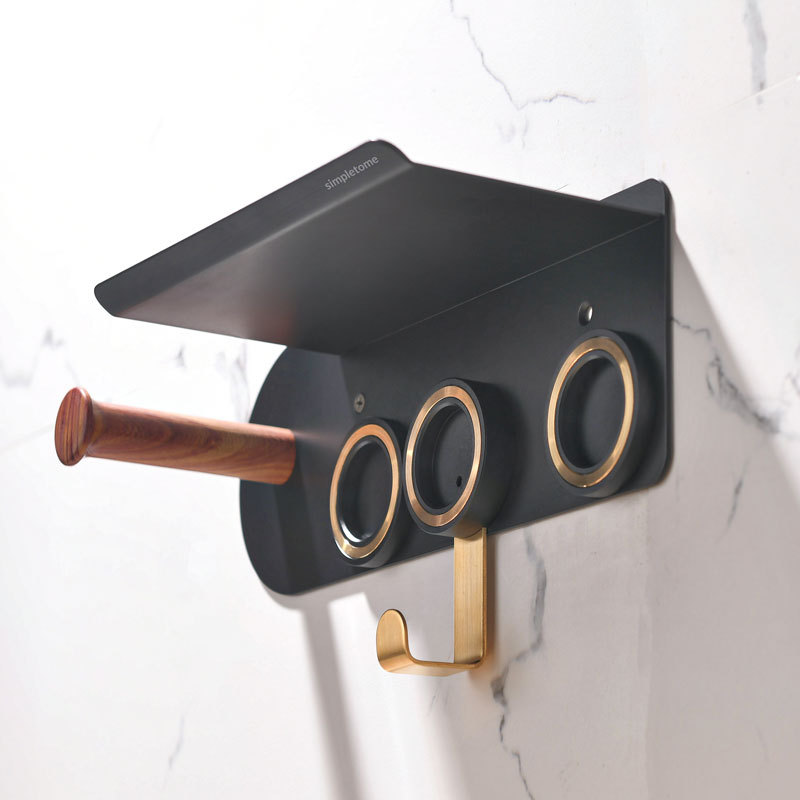 2 In 1 Wall Mount Organizer for Dyson Supersonic Hair Dryer with Storage Rack