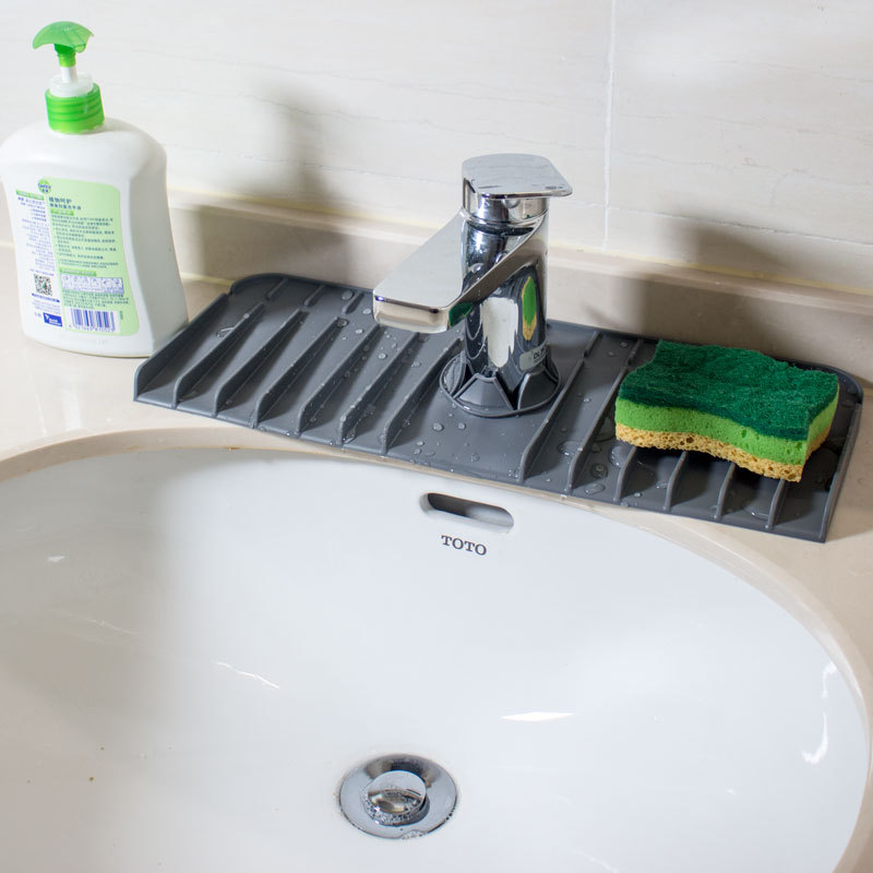 Faucet Mat for Kitchen Bathroom Sink Drying Rack Splash Guard