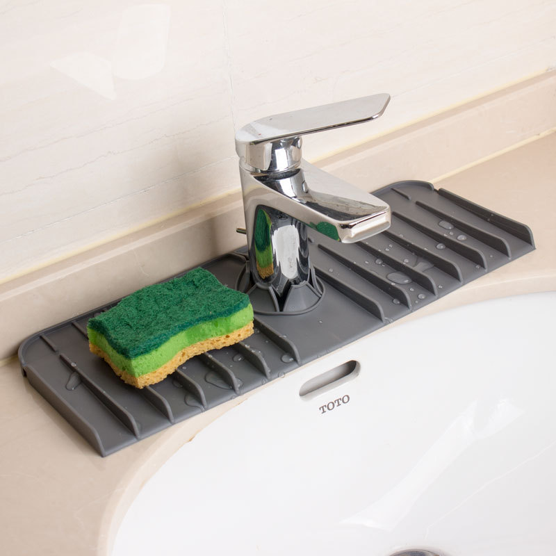 Faucet Mat for Kitchen Bathroom Sink Drying Rack Splash Guard