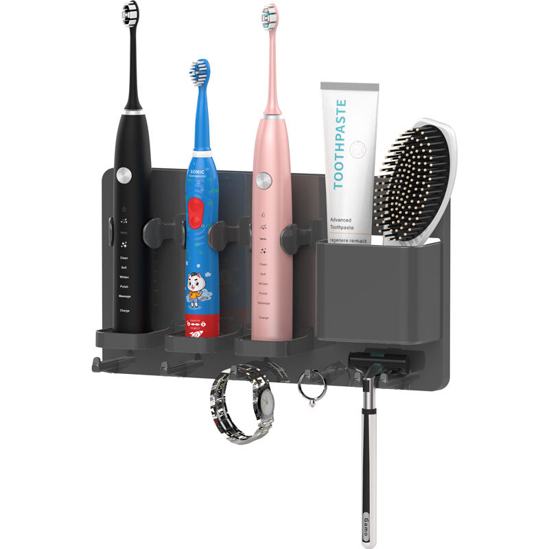 Adhesive Electric Toothbrush Holder Wall Mounted Bathroom Organizer