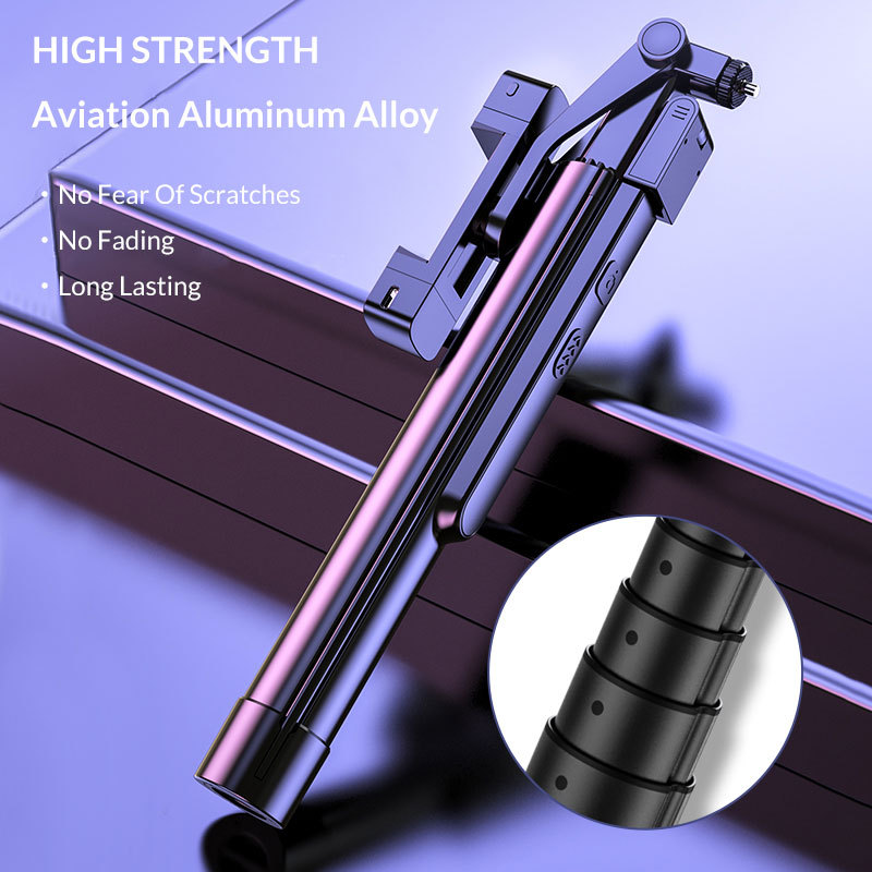 67 Inch 720° Outdoor Selfie Stick Phone Tripod for Android IOS 6 In 1 Powerful Functions