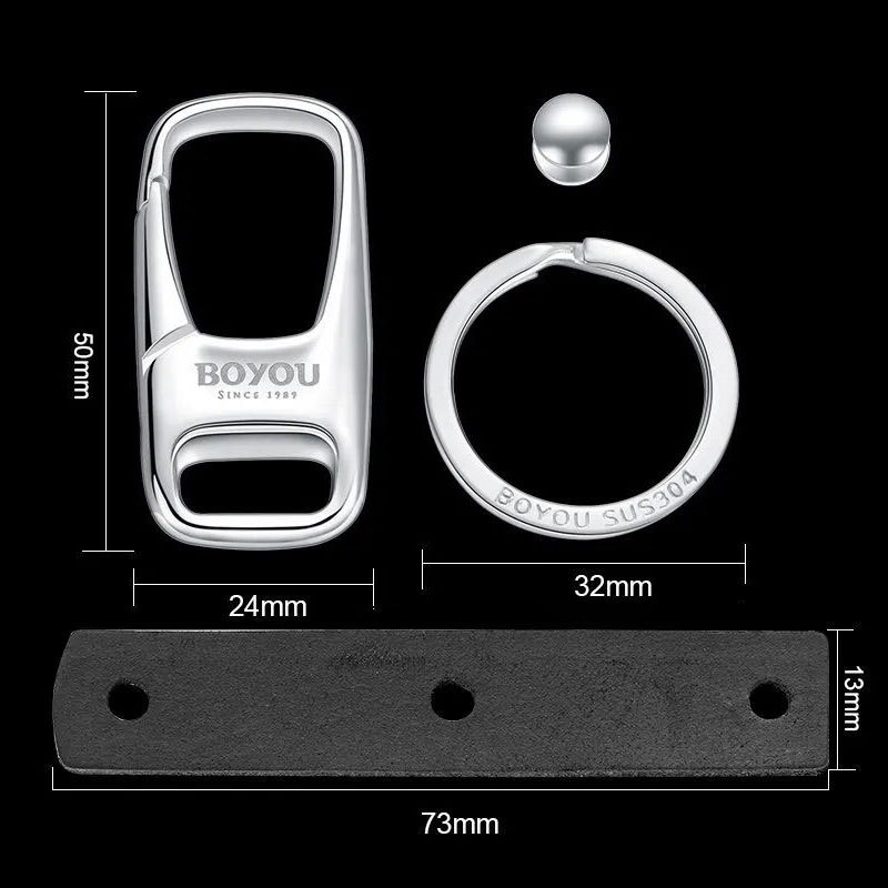 Keychain For Car Heavy Duty 316 Stainless Steel 3D Powdered Metal Process