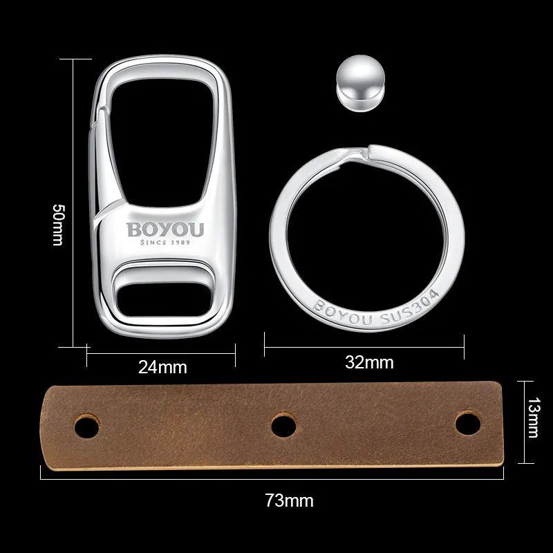 Keychain For Car Heavy Duty 316 Stainless Steel 3D Powdered Metal Process