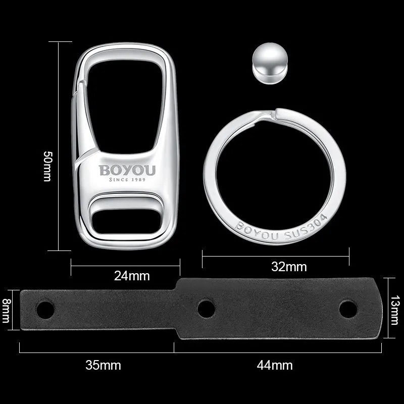 Keychain For Car Heavy Duty 316 Stainless Steel 3D Powdered Metal Process