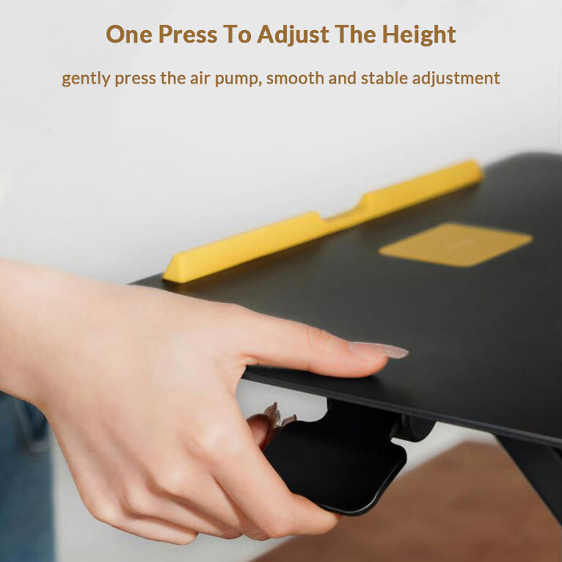 Air Pump Laptop Riser For Desk Heavy Duty Height Adjustable Up To 12 Inch