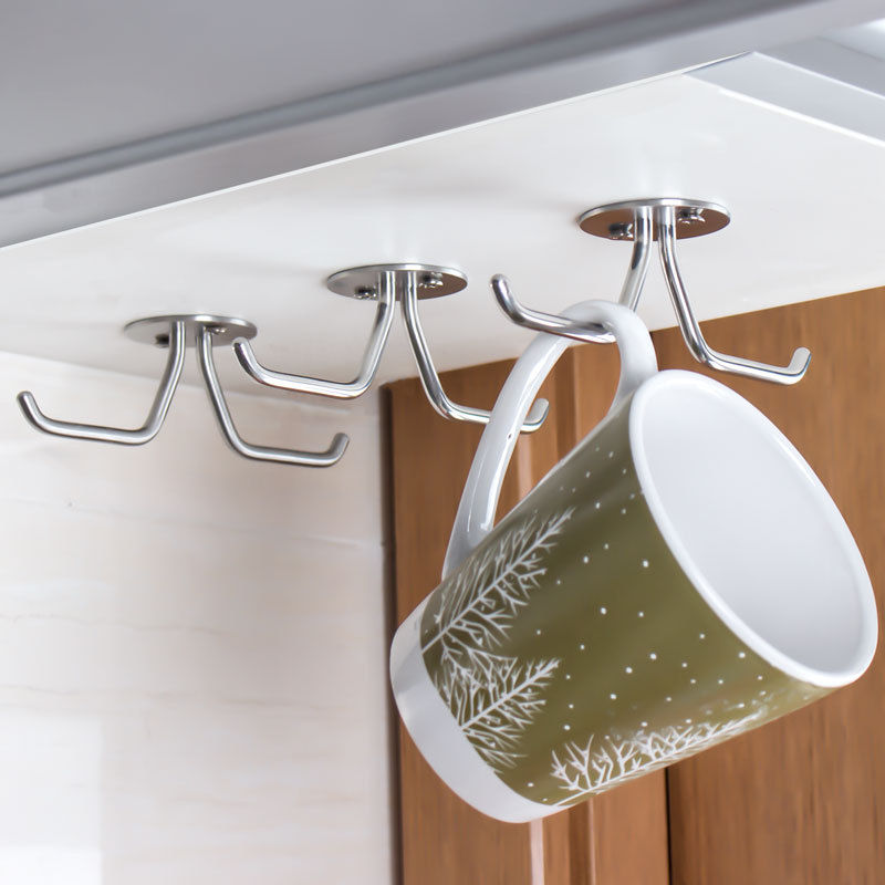 Mug Hooks Under Cabinet, Coffee Cup Organizer, Ceiling Storage Hanger For Office Cafe Bar Kitchen Utensils