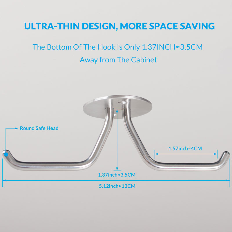 Mug Hooks Under Cabinet, Coffee Cup Organizer, Ceiling Storage Hanger For Office Cafe Bar Kitchen Utensils