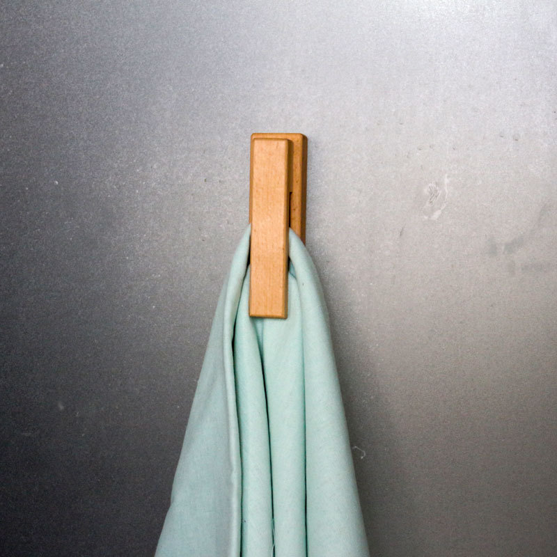 Towel Hooks with 3M Adhesive Sticker AAA Wood