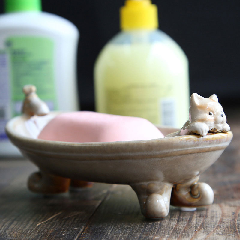 Soap Holder Ceramic Handmade Animal Series