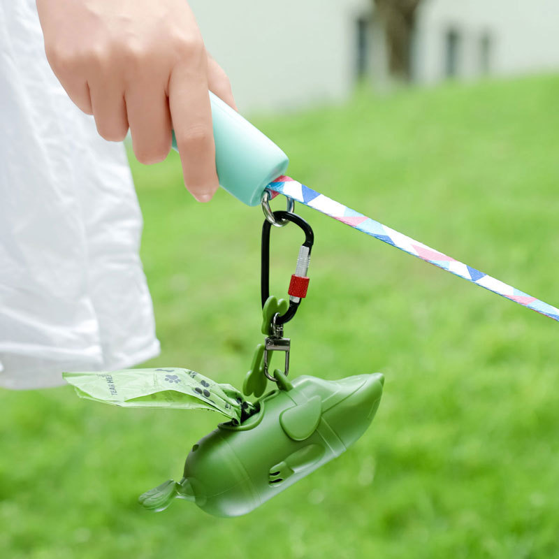 Poop Bag Holder Dispenser with Used Waste Bag Carrier
