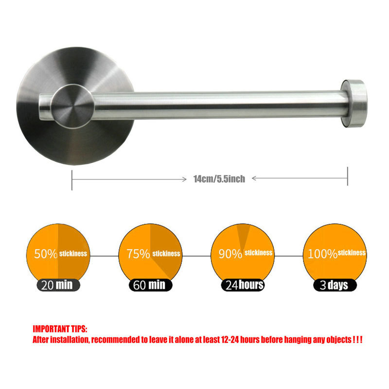 Adhesive Toilet Paper Holder SUS304 Stainless Steel