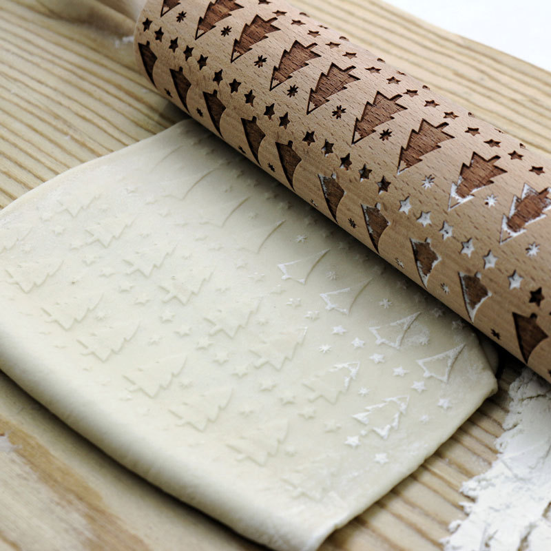 Non-stick Embossed Rolling Pins With Patterns