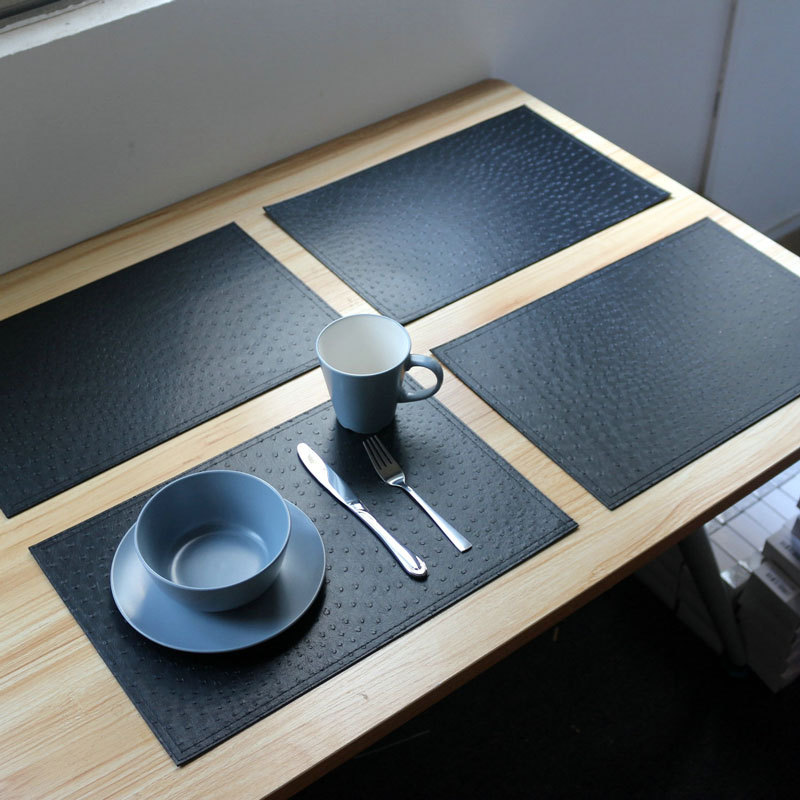 Faux Ostrich Leather Texture Placemats Set Of 4