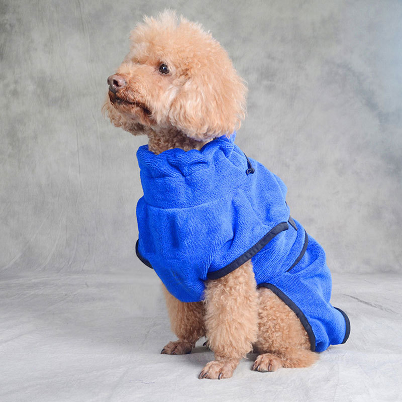 Quick-Dry Microfiber Dog Bath Towel Blanket Bathrobe
