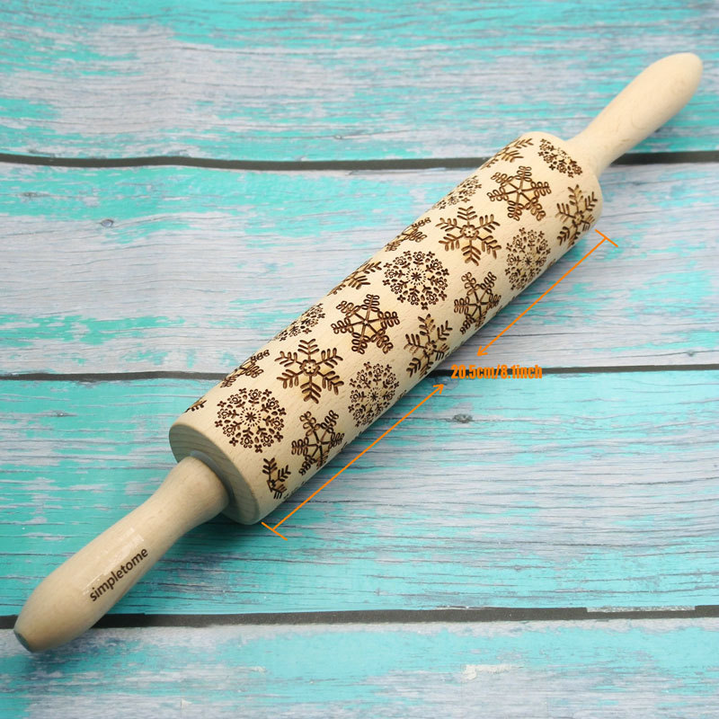 Non-stick Embossed Rolling Pins With Patterns