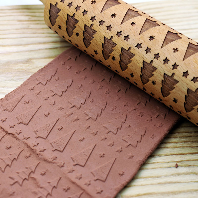 Non-stick Embossed Rolling Pins With Patterns