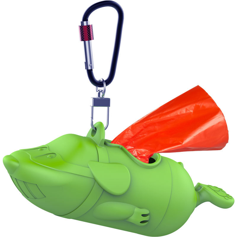 Poop Bag Holder Dispenser with Used Waste Bag Carrier