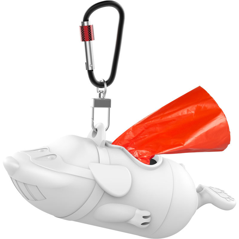 Poop Bag Holder Dispenser with Used Waste Bag Carrier