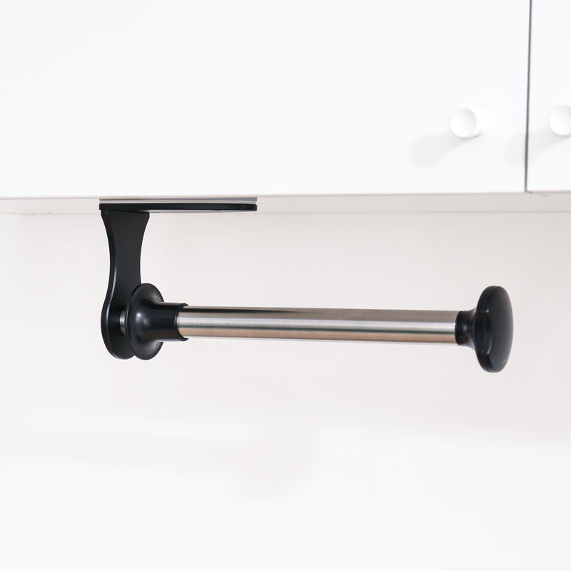 simpletome ONE HAND Simply-Tear Paper Towel Holder Under Cabinet, Wall Mount, Adhesive or Drilling, Stainless Steel + Aluminum Alloy + ABS