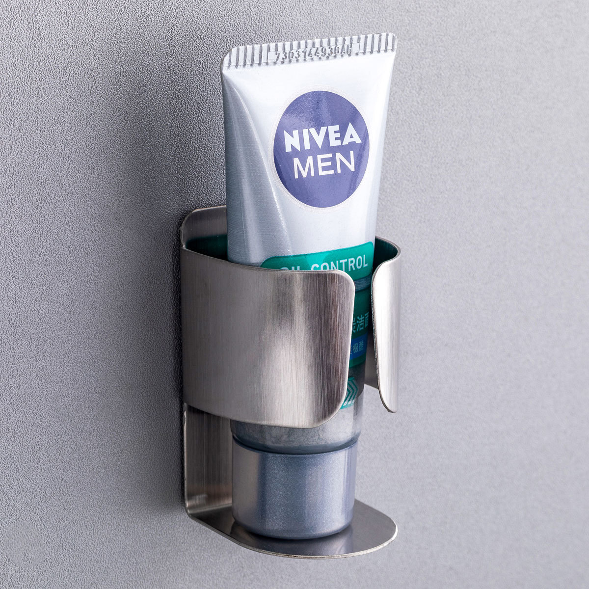 Stainless Steel Adhesive Electric Toothbrush Holder Wall Mounted Toothpaste Organizer 2 Pack