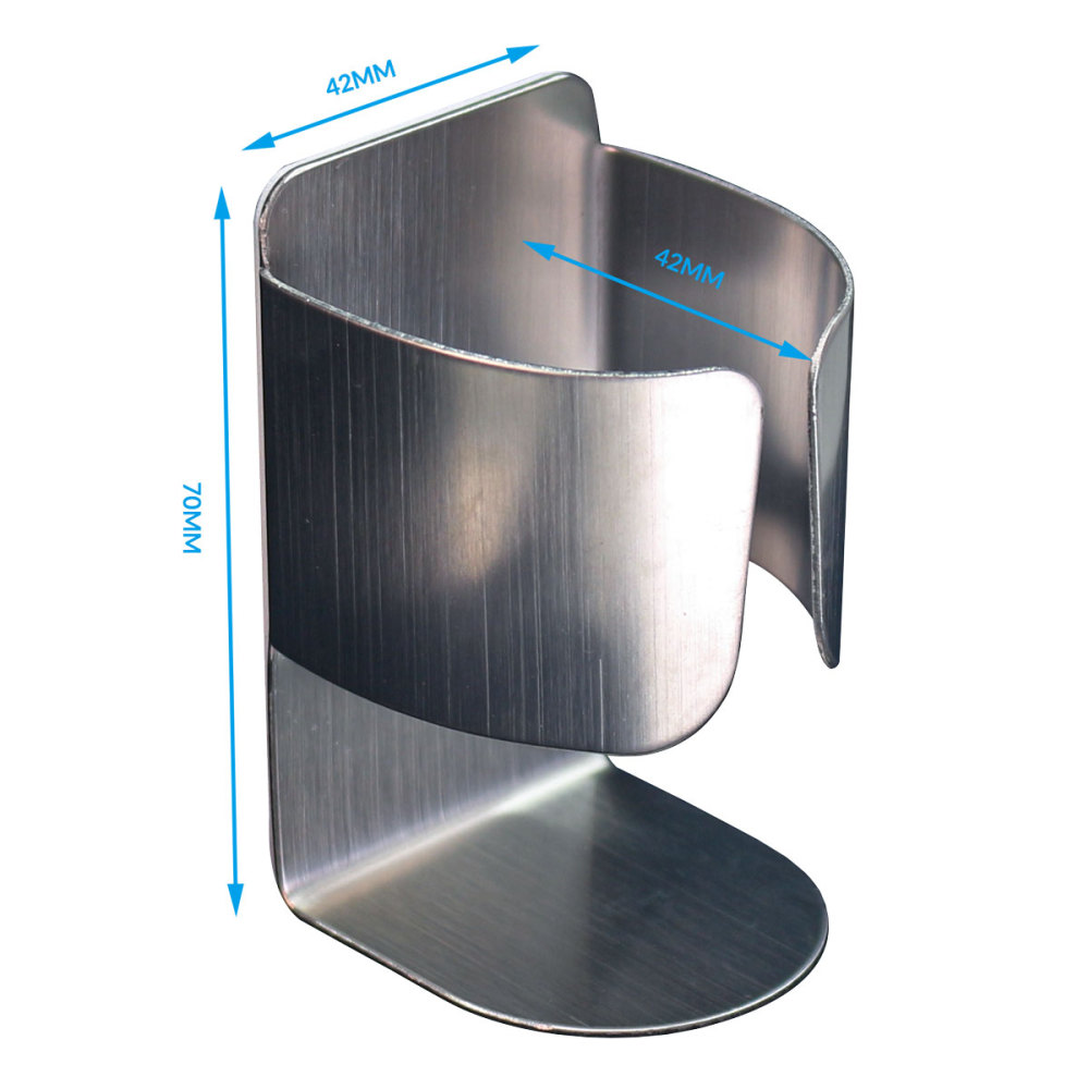 Stainless Steel Adhesive Electric Toothbrush Holder Wall Mounted Toothpaste Organizer 2 Pack