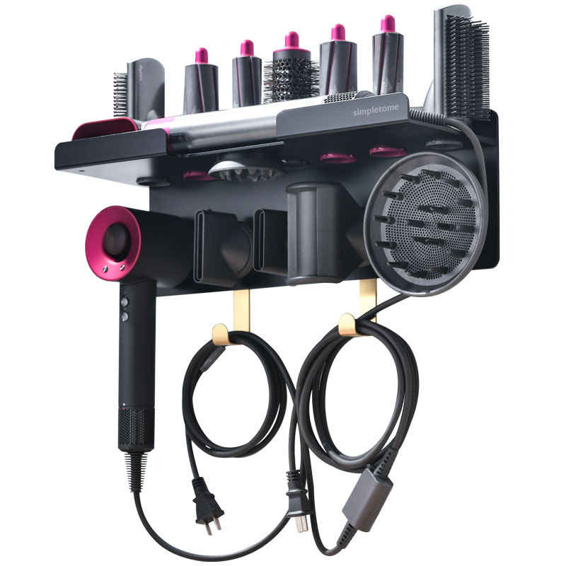 2 IN 1 Wall Mount Holder for Dyson Airwrap Styler and Supersonic Hair Dryer
