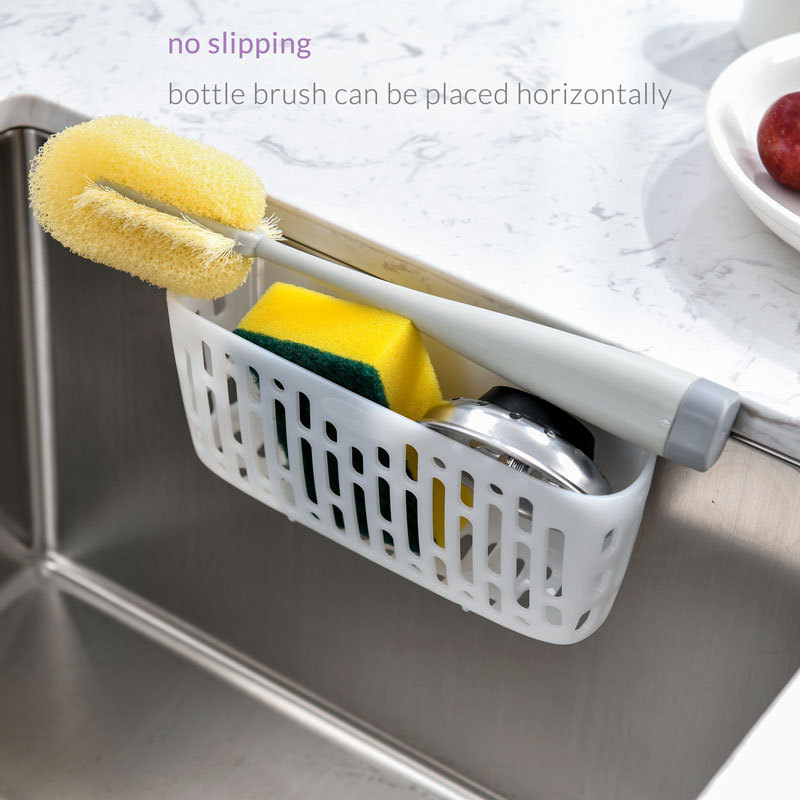 Sink Caddy Basket, Sinkware Organizer, 3X Strong Suction Cups Or Countertop