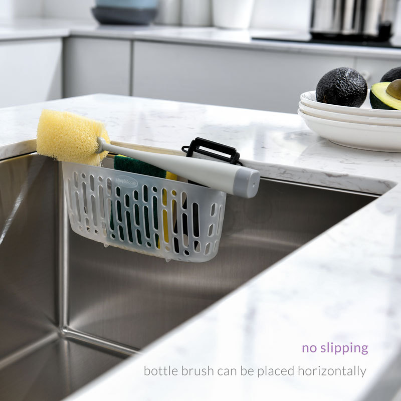 Sink Caddy Basket, Sinkware Organizer, 3X Strong Suction Cups Or Countertop