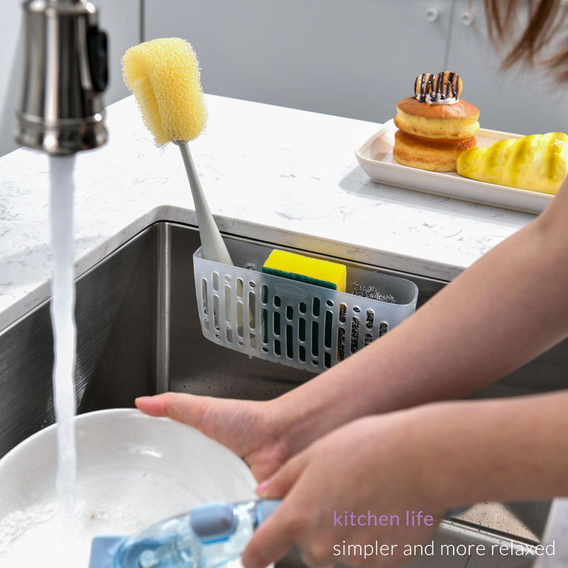Sink Caddy Basket, Sinkware Organizer, 3X Strong Suction Cups Or Countertop