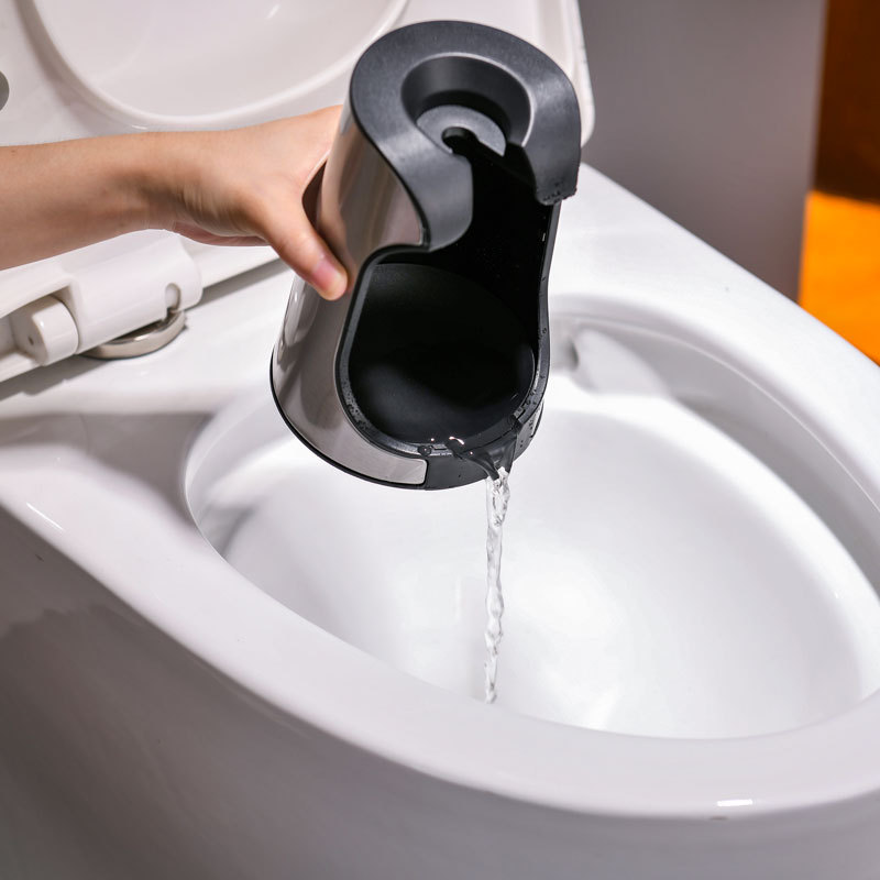 Toilet Brush with Quick Dry Holder, More Efficient Bristles, Stainless Steel+ABS