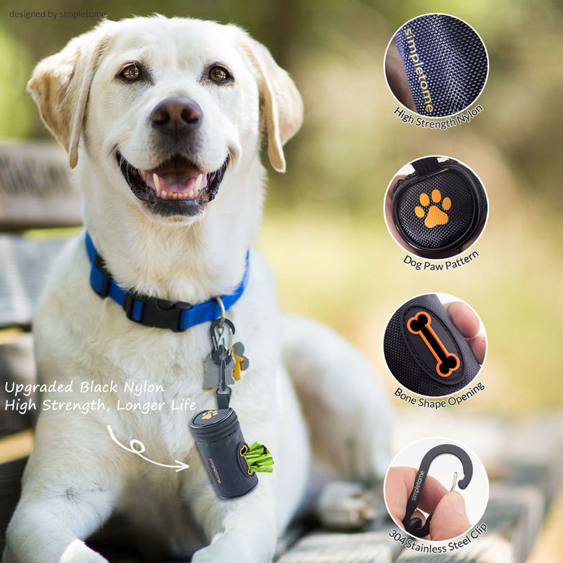 Poop Bag Roll Holder for Leash, Collar, Belt