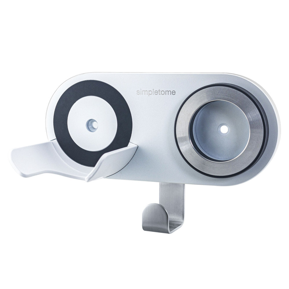 Universal Hair Dryer Holder Wall Mount for All Magnetic High Speed Blow Dryer with Plug Cord Organizer Hook