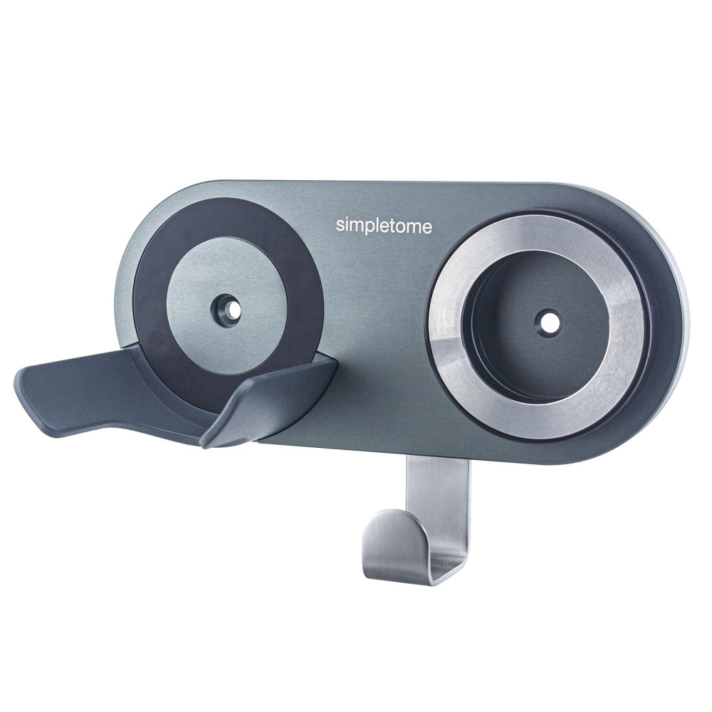 Universal Hair Dryer Holder Wall Mount for All Magnetic High Speed Blow Dryer with Plug Cord Organizer Hook