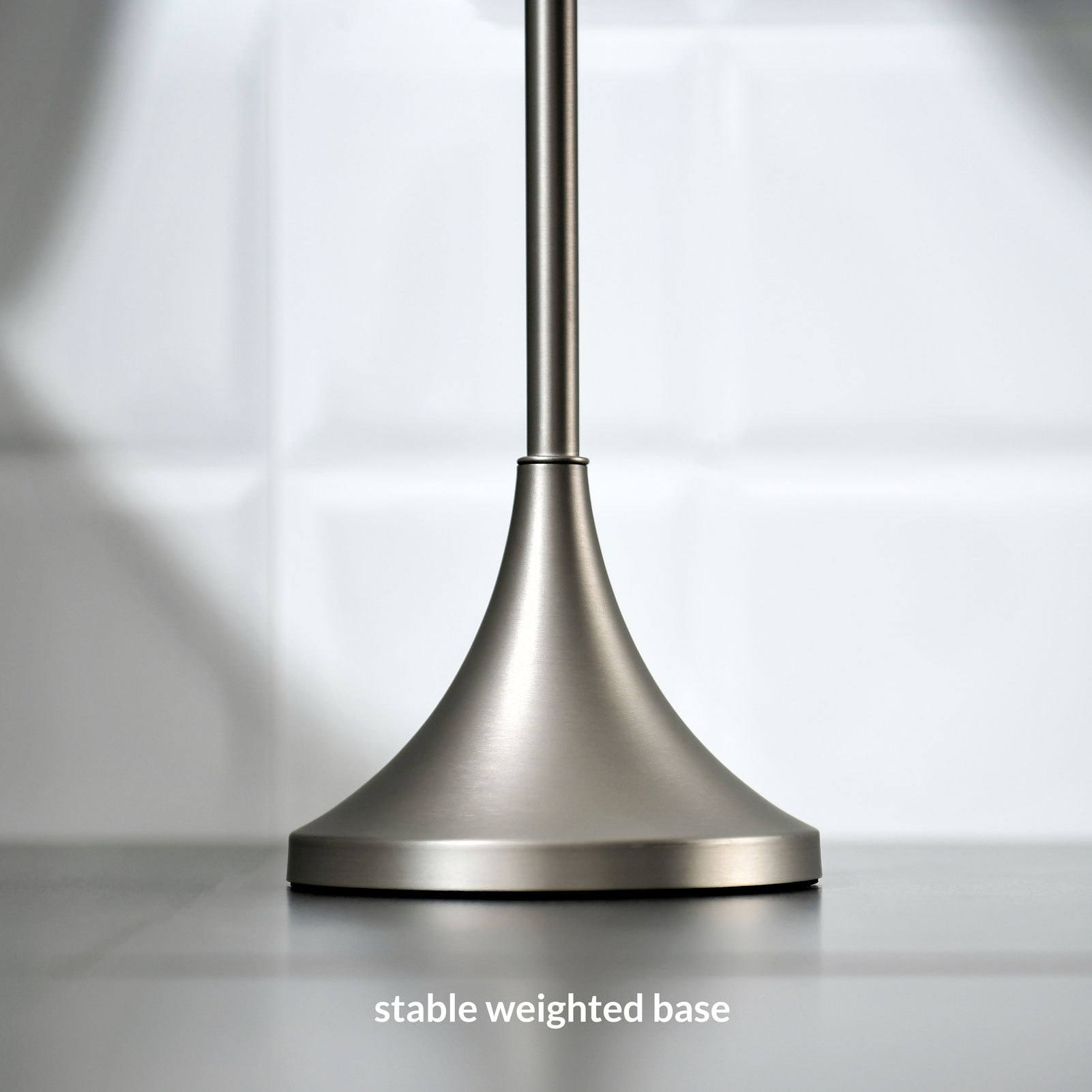 Toilet Paper Holder Free Standing, Stable Weighted Base, Modern Simple Streamlined Design
