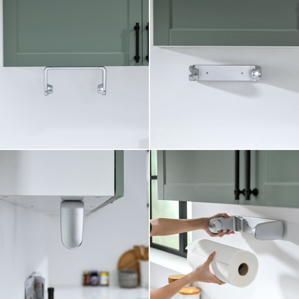 Paper Towel Holder, ONE HAND TEAR, Adaptive Tension Arm 24-28cm