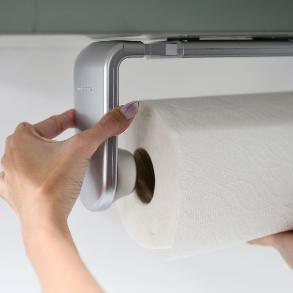 Paper Towel Holder, ONE HAND TEAR, Adaptive Tension Arm 24-28cm