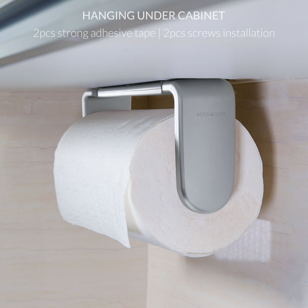 Paper Towel Holder, ONE HAND TEAR, Adaptive Tension Arm 24-28cm