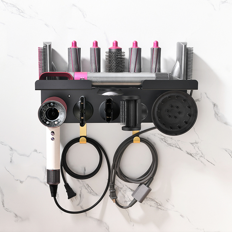 2 IN 1 Wall Mount Holder for Dyson Airwrap Styler and Supersonic Hair Dryer