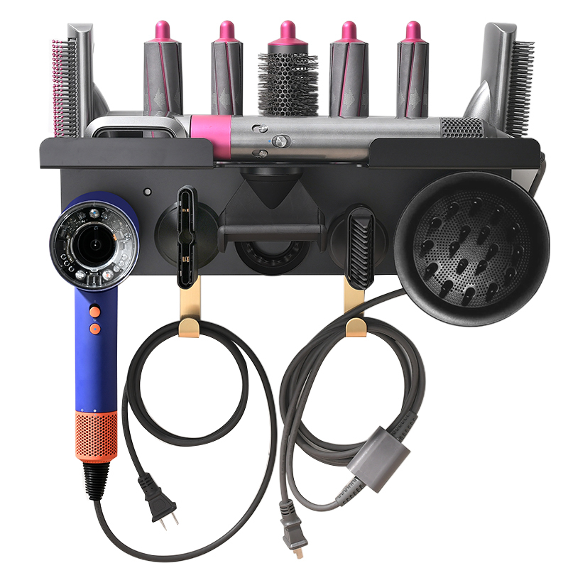 2 IN 1 Wall Mount Holder for Dyson Airwrap Styler and Supersonic Hair Dryer