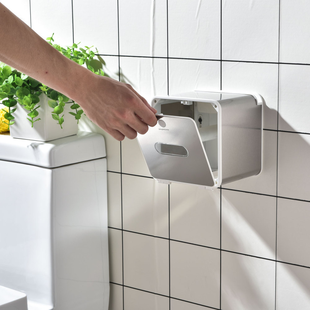 simpletome Toilet Paper Holder Wall Mount With Shelf