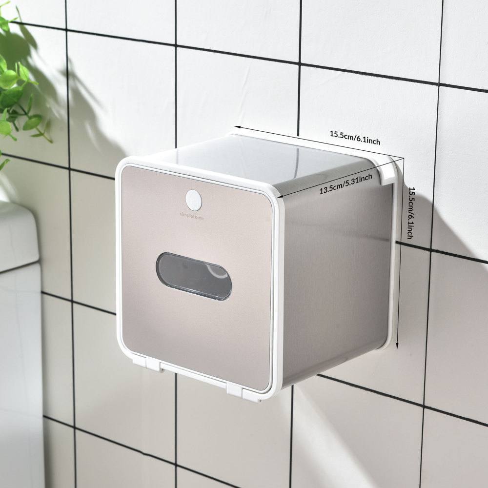 simpletome Toilet Paper Holder Wall Mount With Shelf
