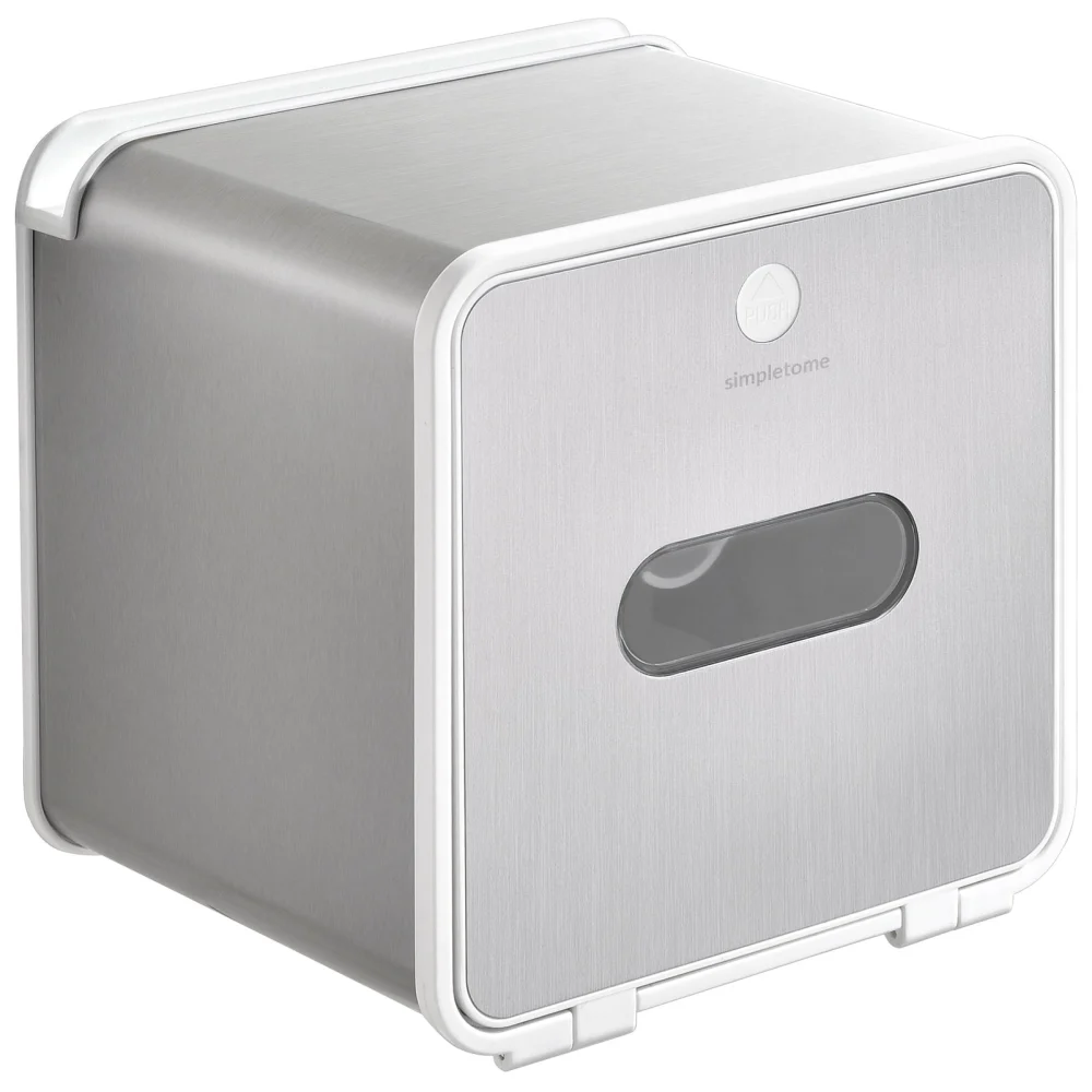 Stainless Steel Toilet Paper Holder With Shelf - Wall Mounted Bathroom Storage Rack
