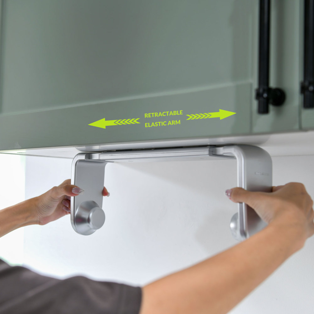 Paper Towel Holder, ONE HAND TEAR, Adaptive Tension Arm 24-28cm