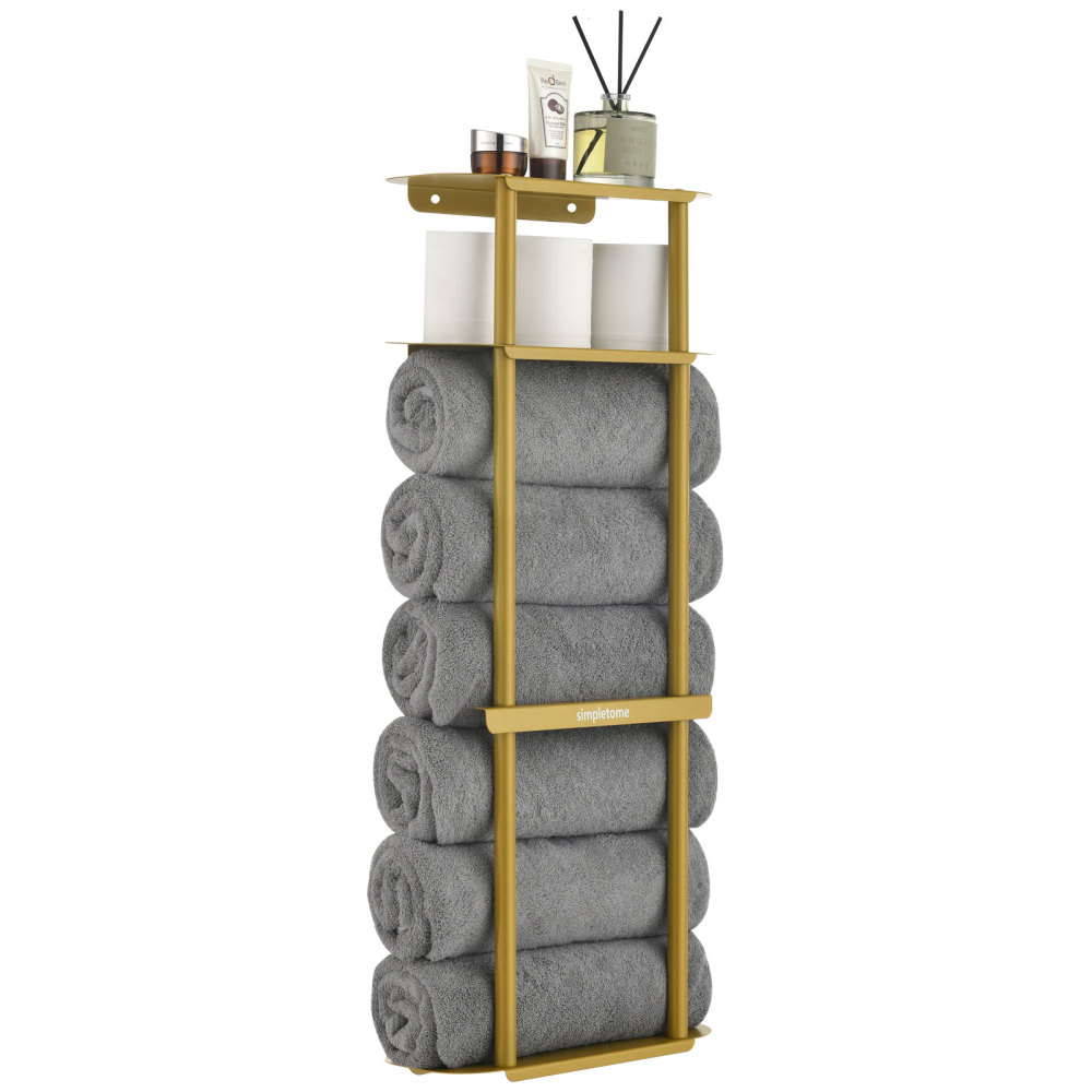 Bath Towel Organizer Storage Rack for Bathroom
