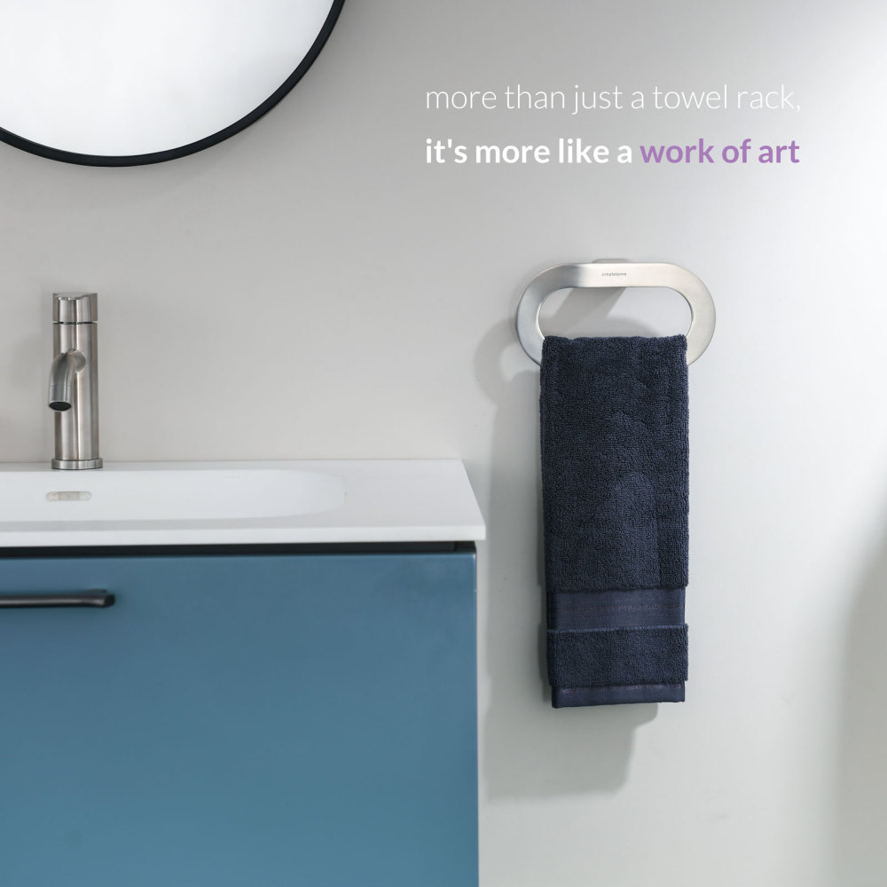 simpletome Hand Towel Ring for Bathroom Wall Mount