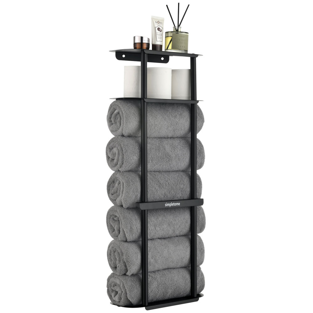 Bath Towel Organizer Storage Rack for Bathroom