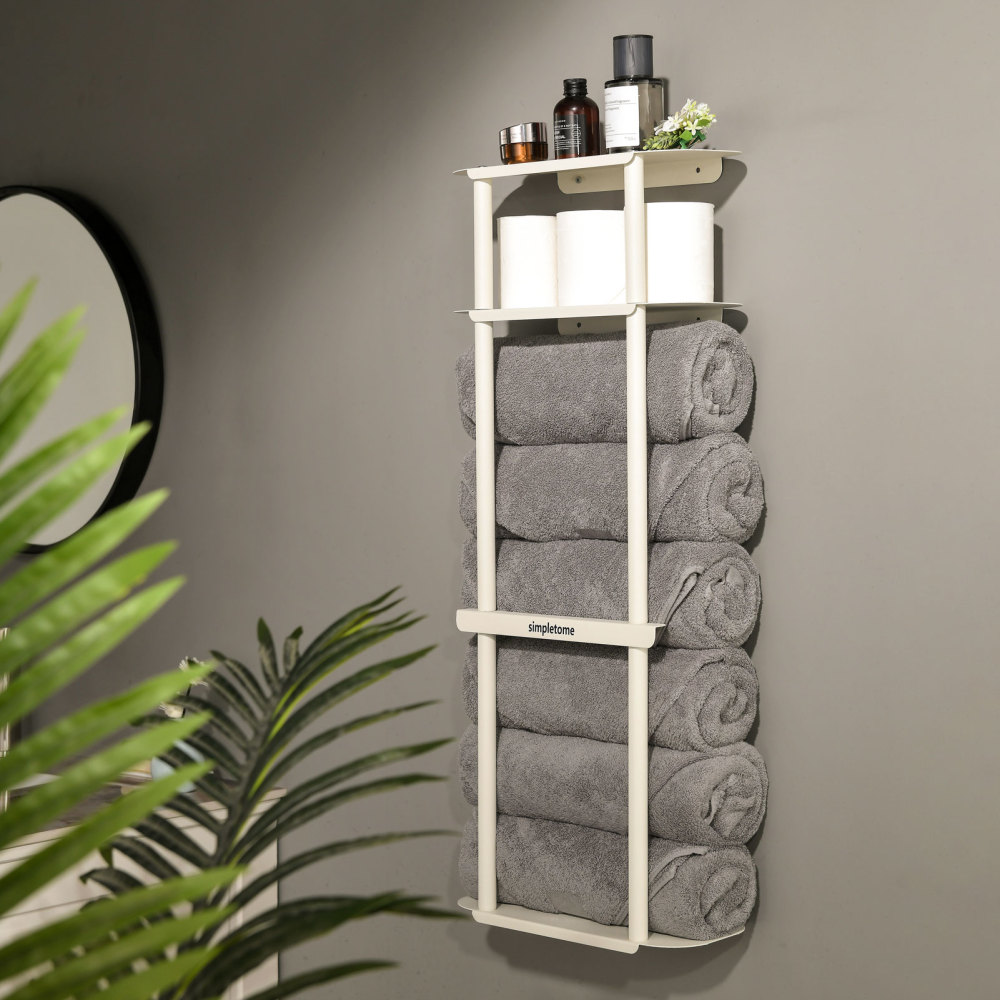 Bath Towel Organizer Storage Rack for Bathroom