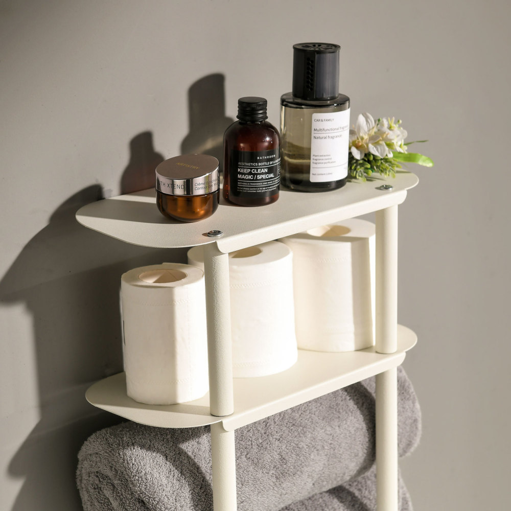 Bath Towel Organizer Storage Rack for Bathroom