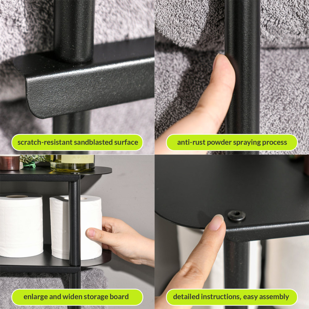 Bath Towel Organizer Storage Rack for Bathroom