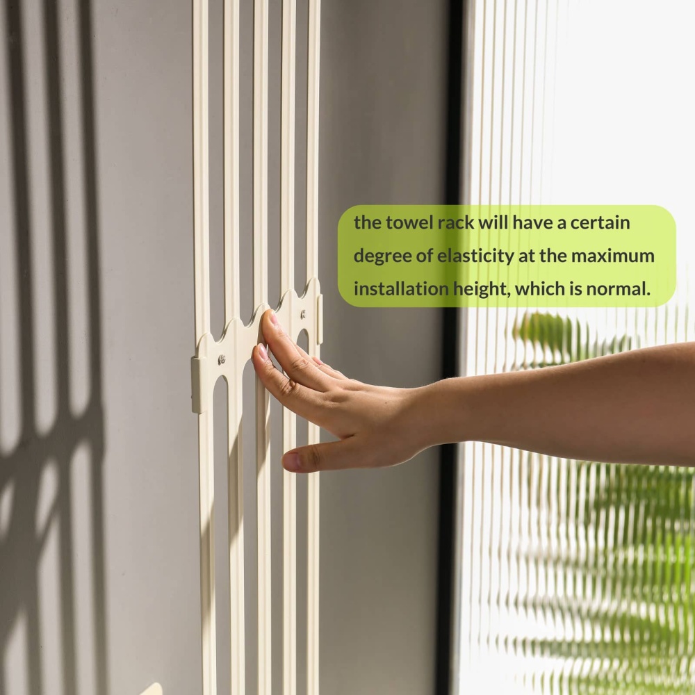 Towel Storage Rack Adjustable Height Wall Mount Bathroom Shelf